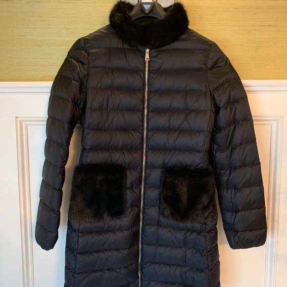 Moncler Mink Trimmed Puffer XS - LIKE NEW - Picture 2 of 7
